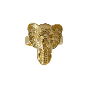 Lotta Djossou Bague Éléphant Dorée New