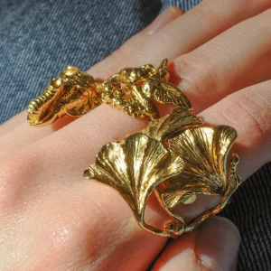 Lotta Djossou Bague Éléphant Dorée New