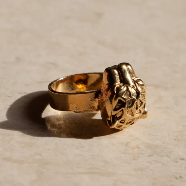 Lotta Djossou Bague Mini Panthère Dorée Hot