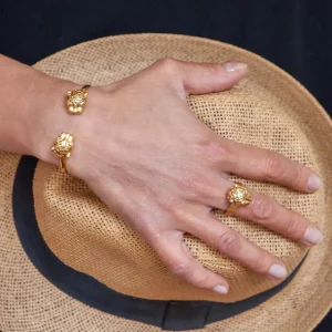 Lotta Djossou Bague Mini Panthère Dorée Hot