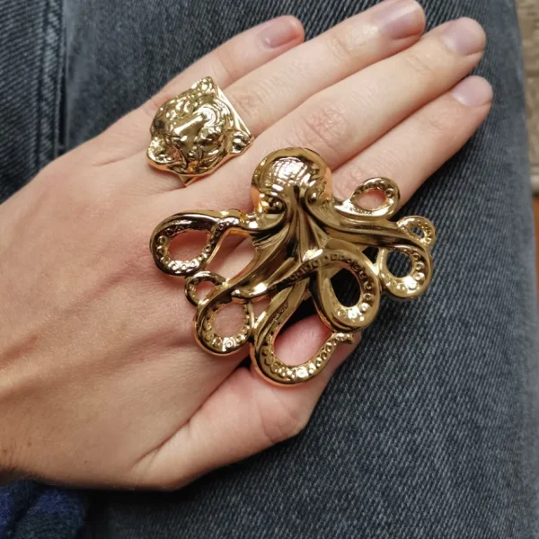 Lotta Djossou Bague Octopus Dorée Outlet