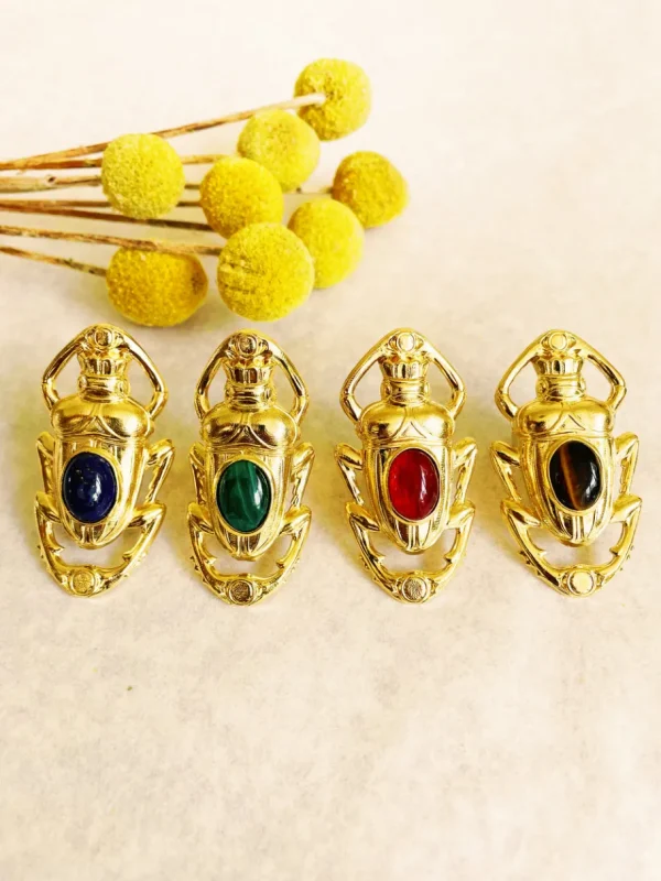 Lotta Djossou Bague Oscar Dorée Cornaline Sale