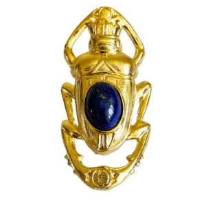 Lotta Djossou Bague Oscar Dorée Lapis Lazuli New
