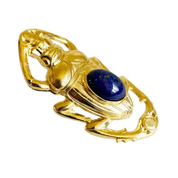 Lotta Djossou Bague Oscar Dorée Lapis Lazuli New