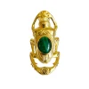 Lotta Djossou Bague Oscar Dorée Malachite Hot