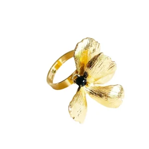 Lotta Djossou Bague Pansy Dorée Hot