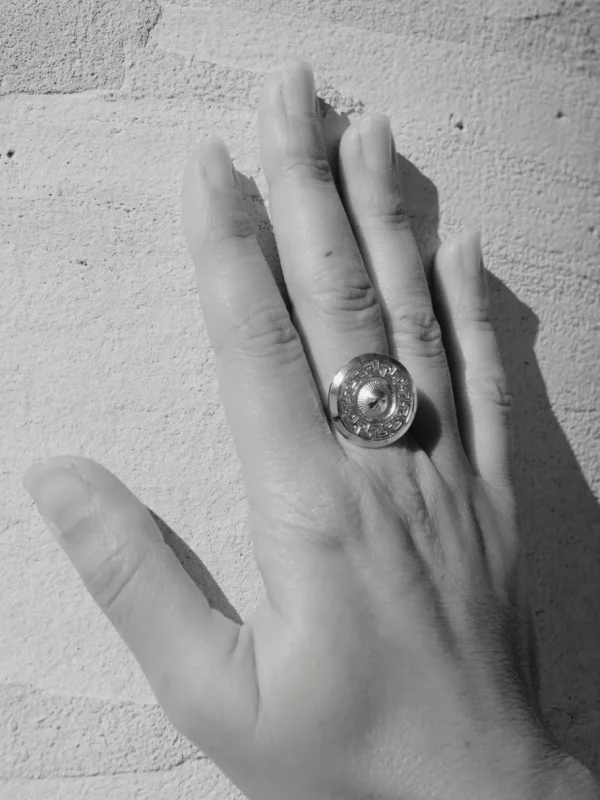 Lotta Djossou Bague Petit Dôme Argentée Outlet