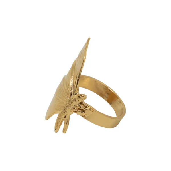 Lotta Djossou Bague Petit Papillon Dorée Clearance