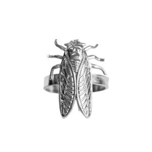 Lotta Djossou Bague Petite Cigale Cica Argentée New