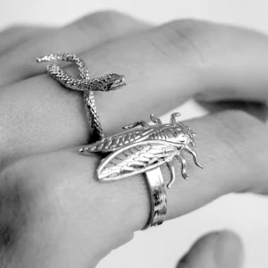 Lotta Djossou Bague Petite Cigale Cica Argentée New