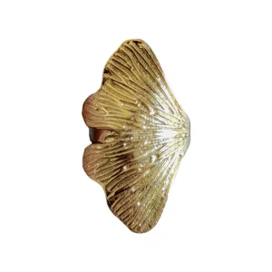 Lotta Djossou Bague Petite Feuille de Ginkgo Dorée Best