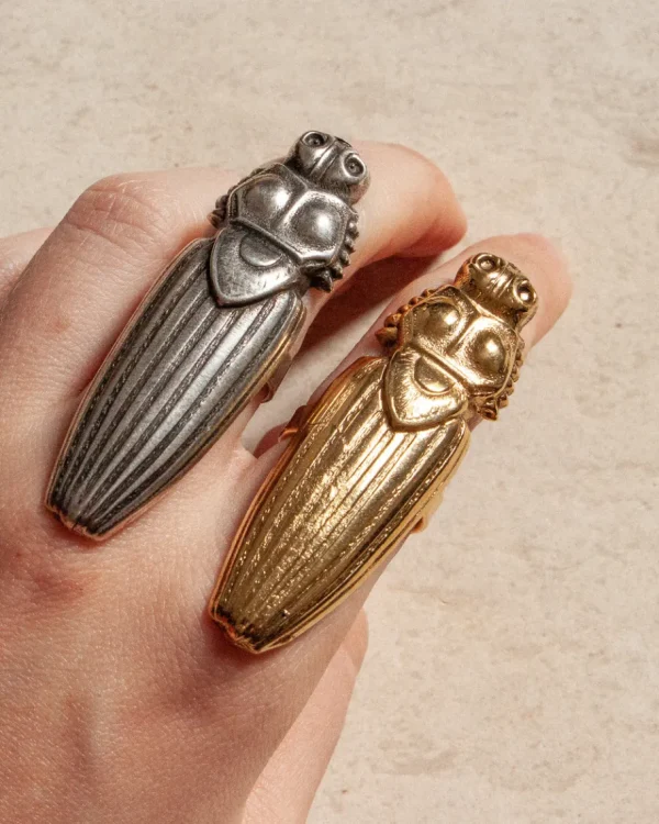Lotta Djossou Bague Scarabée Lucidota Dorée Outlet