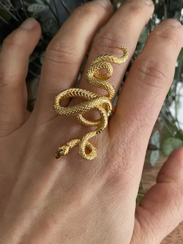 Lotta Djossou Bague Serpent Doré Clearance
