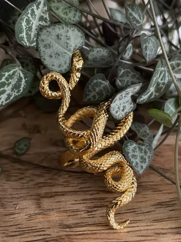 Lotta Djossou Bague Serpent Doré Clearance