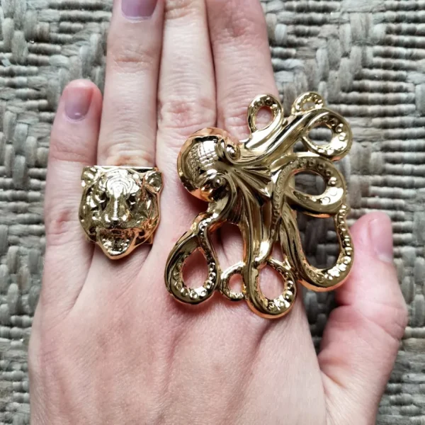 Lotta Djossou Bague Tigre Dorée New