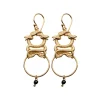 Lotta Djossou Boucles d'Oreilles 2 Serpents Dorées Clearance