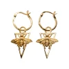 Lotta Djossou Boucles d'Oreilles Abeilles Pendantes Dorées New