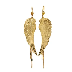 Lotta Djossou Boucles d'oreilles Aile Dorées Discount