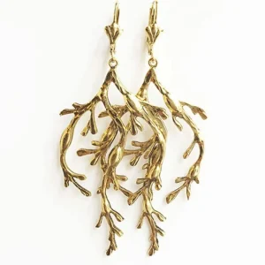 Lotta Djossou Boucles d'oreilles Algue Dorées Online