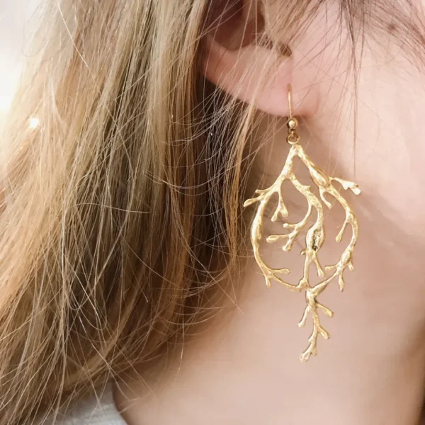 Lotta Djossou Boucles d'oreilles Algue Dorées Online