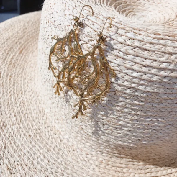 Lotta Djossou Boucles d'oreilles Algue Dorées Online