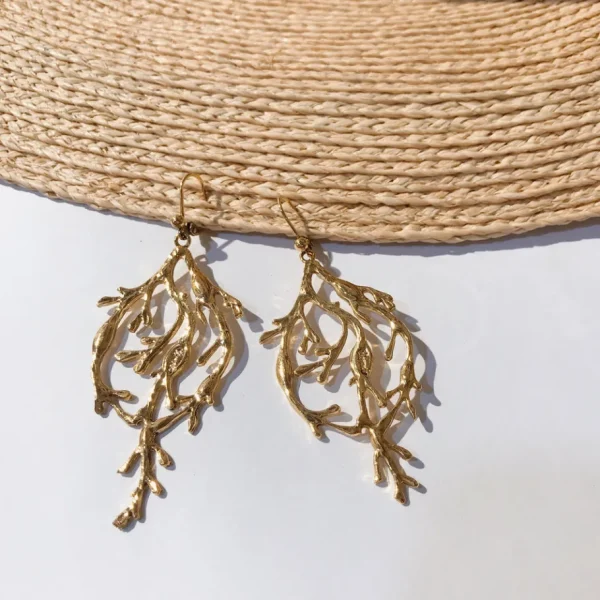 Lotta Djossou Boucles d'oreilles Algue Dorées Online
