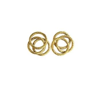 Lotta Djossou BOUCLES D'OREILLES ANNEAUX DOREES Best