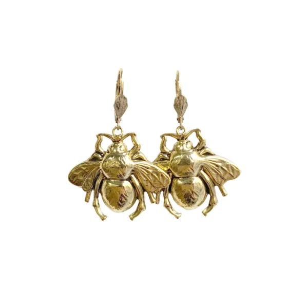 Lotta Djossou Boucles d'Oreilles Bee Dorées Clearance