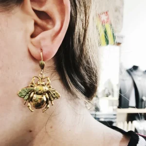 Lotta Djossou Boucles d'Oreilles Bee Dorées Clearance