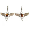 Lotta Djossou Boucles d'oreilles Beetle Argentées Oeil de Tigre Clearance