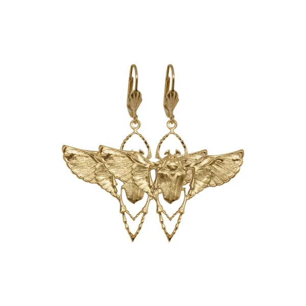 Lotta Djossou Boucles d'Oreilles Beetle Dorées Hot