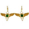 Lotta Djossou Boucles d'oreilles Beetle Dorées Jade Hot