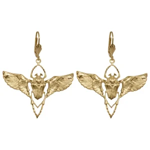 Lotta Djossou Boucles d'Oreilles Beetle Dorées Hot