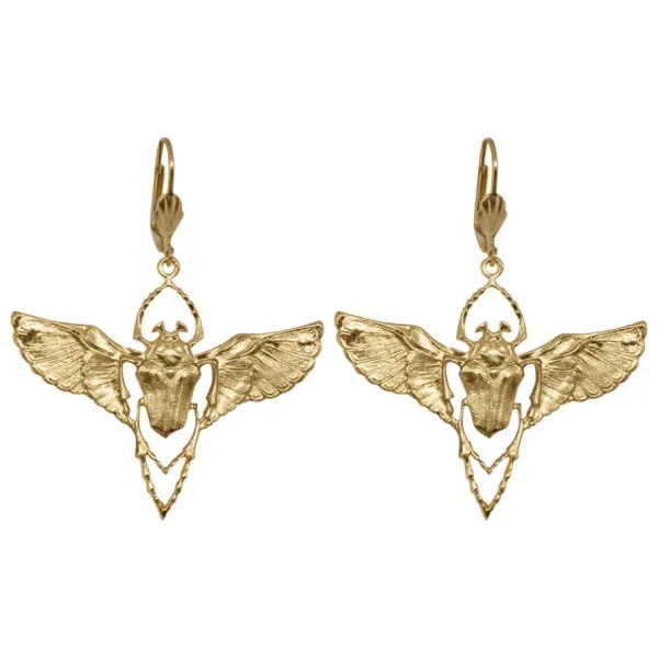 Lotta Djossou Boucles d'Oreilles Beetle Dorées Hot