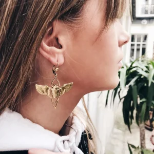 Lotta Djossou Boucles d'Oreilles Beetle Dorées Hot