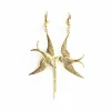 Lotta Djossou Boucles d'oreilles Bird Dorées Discount