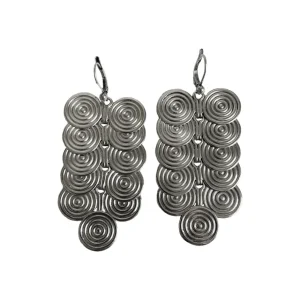 Lotta Djossou Boucles d'Oreilles Chrys Argentées New