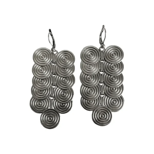 Lotta Djossou Boucles d'Oreilles Chrys Argentées New