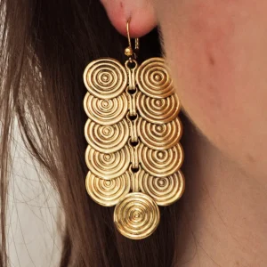 Lotta Djossou Boucles d'Oreilles Chrys Argentées New