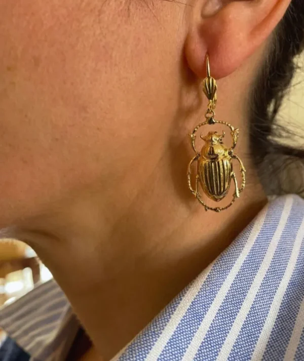 Lotta Djossou Boucles d'Oreilles Cléo Dorées New