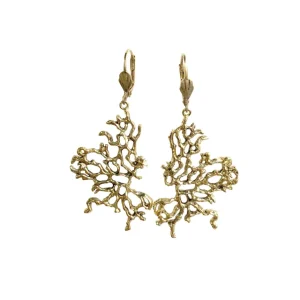Lotta Djossou Boucles d'Oreilles Corail Dorées Best