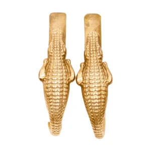Lotta Djossou Boucles d'oreilles Crocodile Dorées Online