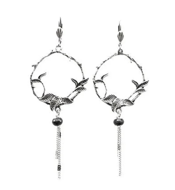 Lotta Djossou Boucles d'Oreilles Créole en Fleur Fashion