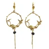 Lotta Djossou Boucles d'Oreilles Créole en Fleur Dorées Hot