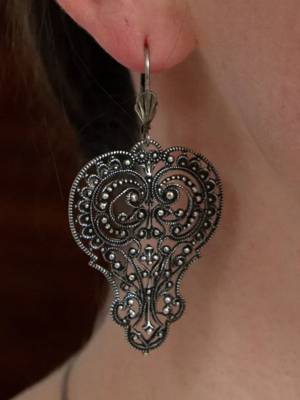 Lotta Djossou Boucles d'oreilles Cœur Filigrane New