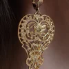 Lotta Djossou Boucles d'oreilles Cœur Filigrane Dorées Fashion