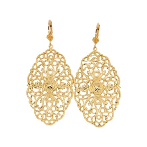 Lotta Djossou Boucles d'oreilles Dentelle New Dorées New