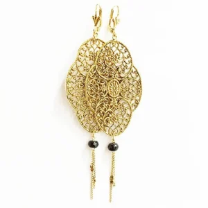 Lotta Djossou Boucles d'oreilles Dentelle Dorées Sale