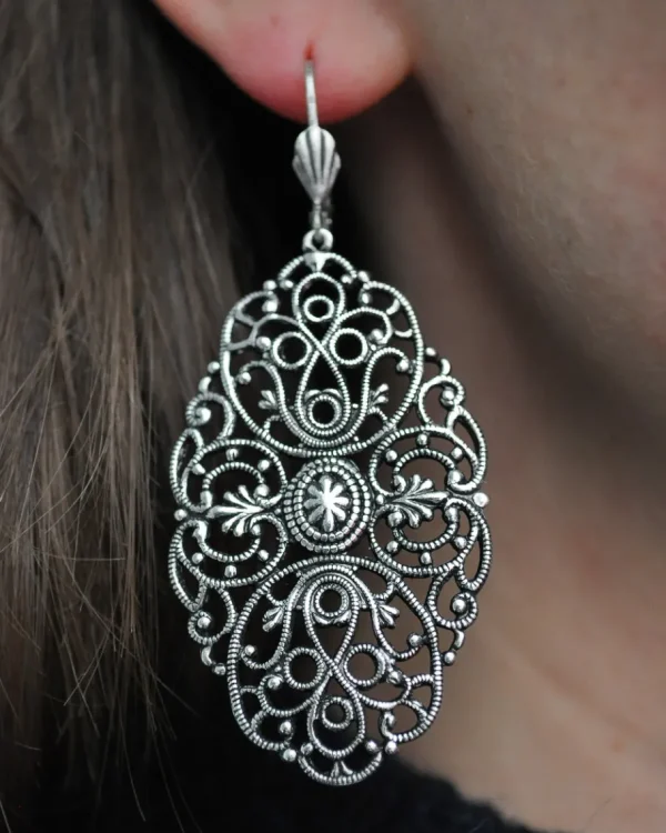 Lotta Djossou Boucles d'Oreilles Dentelle New Sale