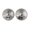Lotta Djossou Boucles d’oreilles Dôme Argentées Clips New